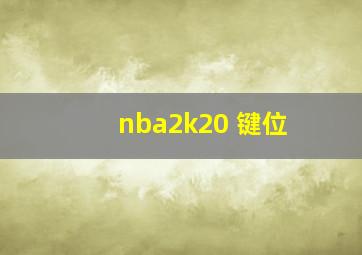 nba2k20 键位